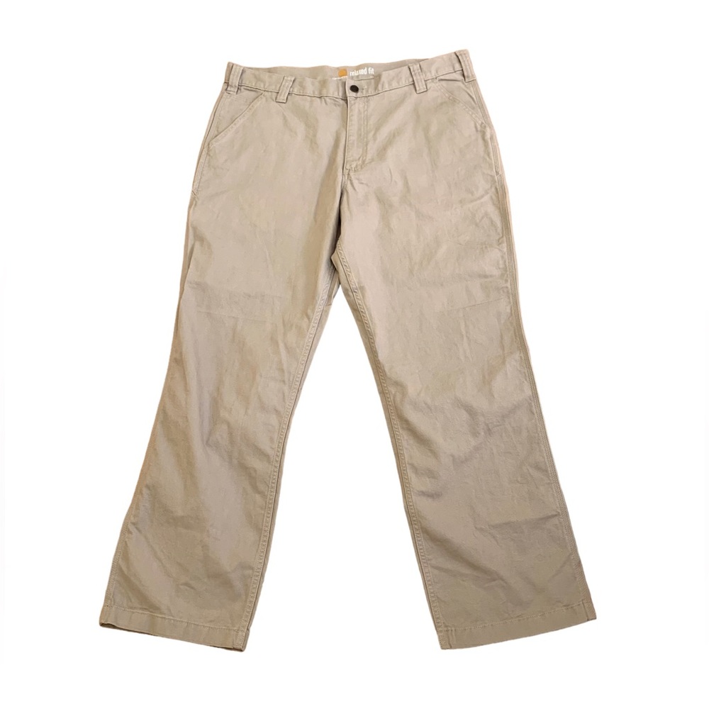 Carhartt mens RUGGED FLEX® RELAXED FIT CANVAS WORK PANT. Size 38x32.